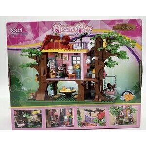840 Piece Tree House Building Sets Creative Forest House Building Blocks Swing